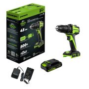 24V Дрель-шуруповерт акк. DD345, б/щет, 27/45 Нм,13мм,1х2Ач,ЗУ,кор (3708307CUA)