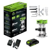 24V Фрезер кромочный акк.G24RO,б/щет,10-30 тыс.об/мин,цанги 6/6,35 /8 мм,1х2Ач,ЗУ,кор(3502507CUA)